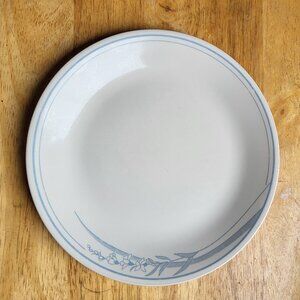 Corelle BLUE LILY Dinner Plate 10 1/4" Flower Cream GUC SEE PICS